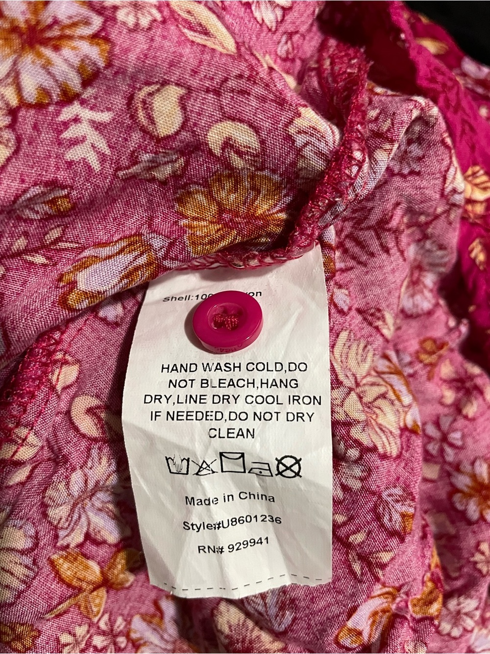 Suzanne Betro Bright Fuchsia Floral Tie-Neck Blouse - Picture 4 of 4